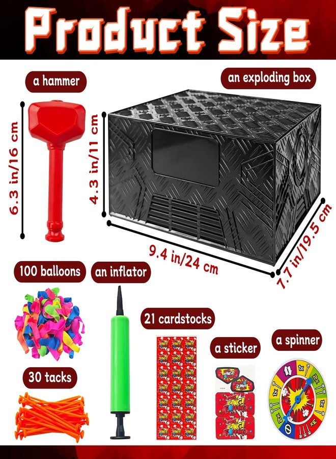 Zddaoole Balloon Pop Game,Blast Box Board Games Explosion Balloon Popping Desk Game for Family Parties - Image 2